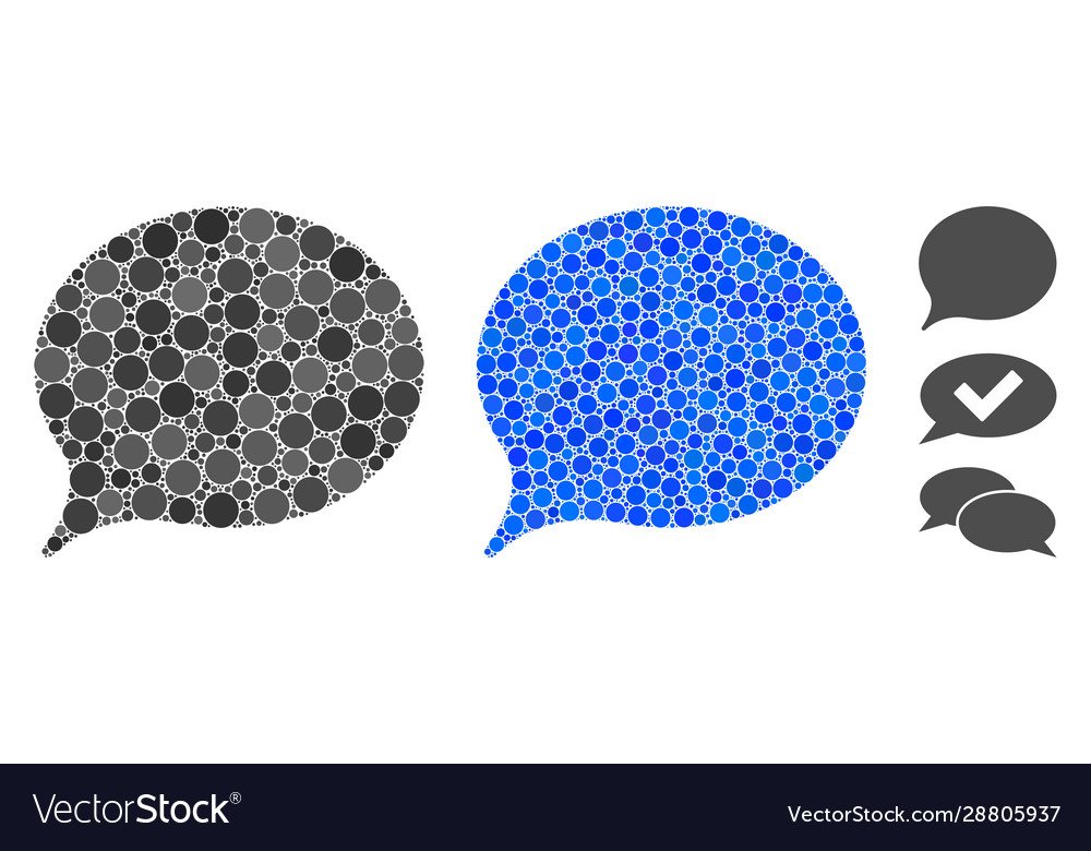 Hint balloon composition icon round dots vector image Hint balloon composition icon round dots
