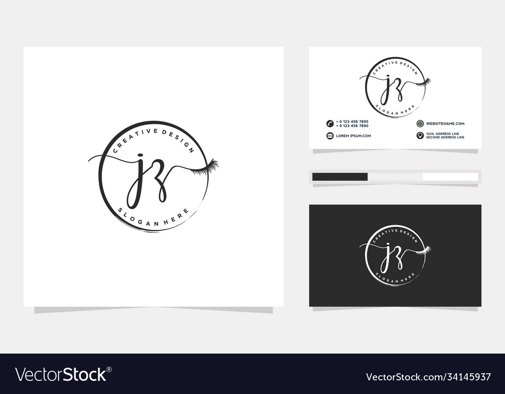 Initial jz feminine logo collections and business