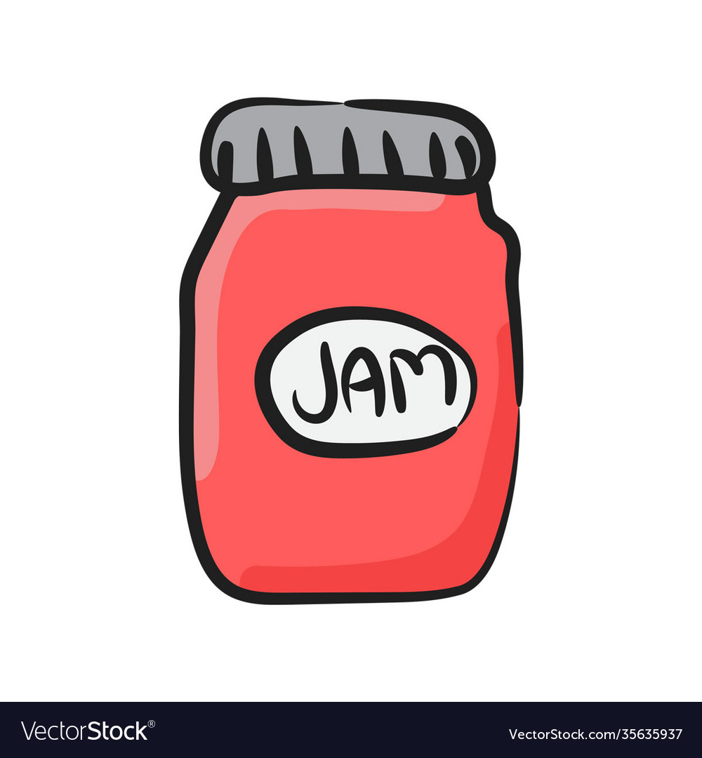 Jam jar Royalty Free Vector Image VectorStock