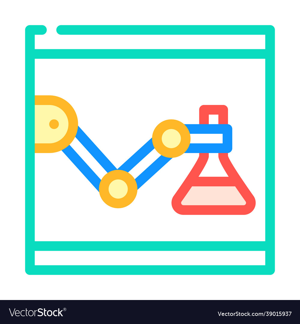 Laboratory robot color icon Vector Image Laboratory robot color icon