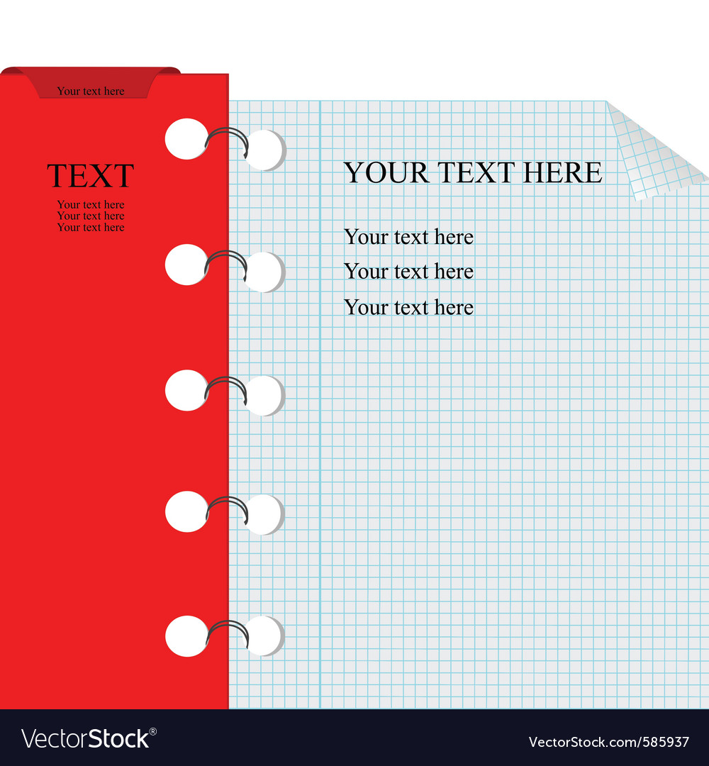 Math page notebook