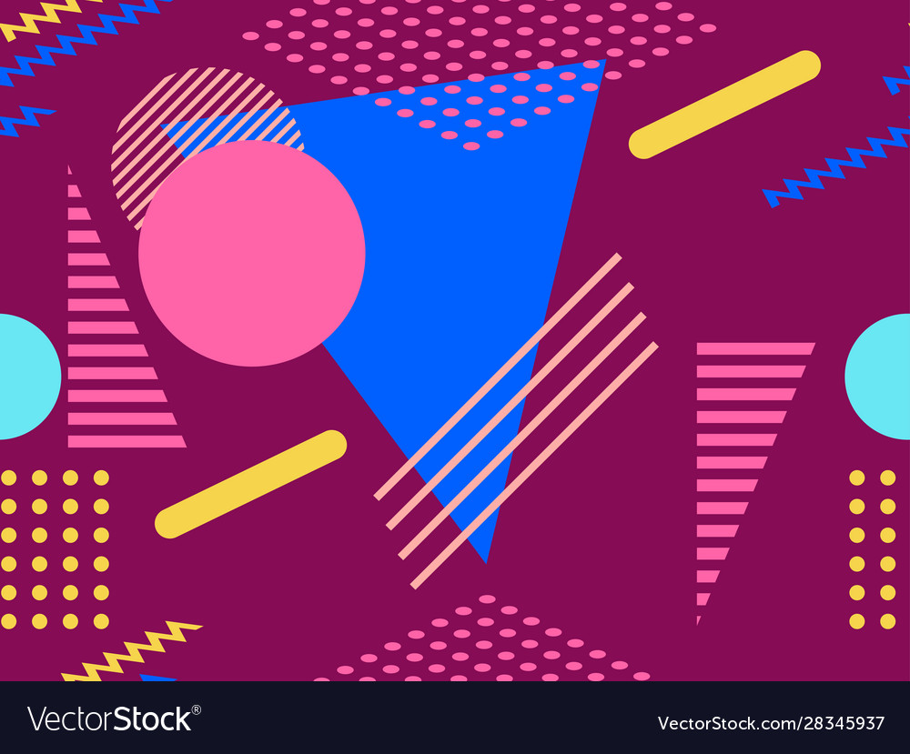 Memphis seamless pattern retro background