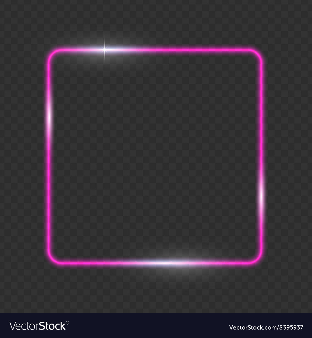 Neon frame buttons on checkered abstract