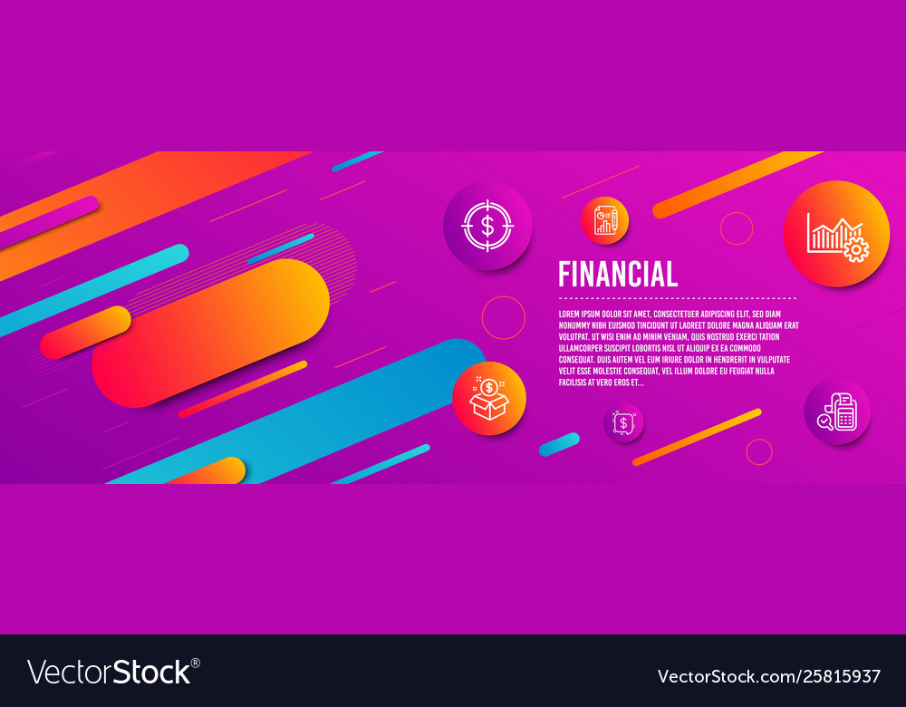 Payment message post package and report document vector image Payment message post package and report document