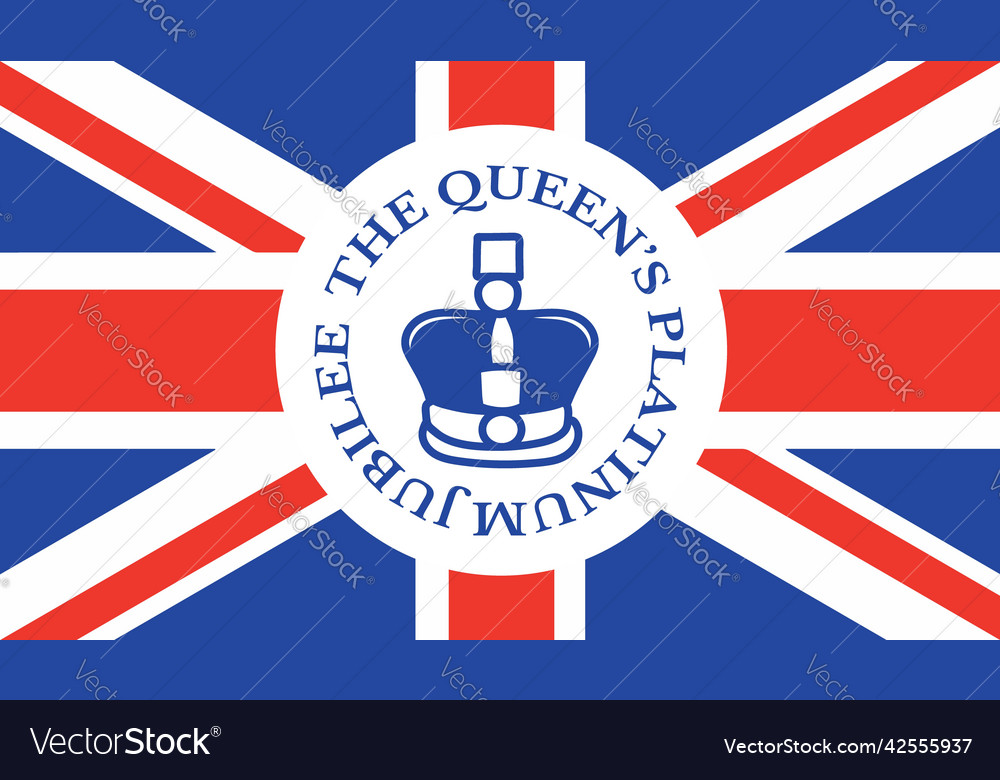 Queens Platin Jubiläumsfeier Plakat vector image Queens Platin Jubiläumsfeier Plakat