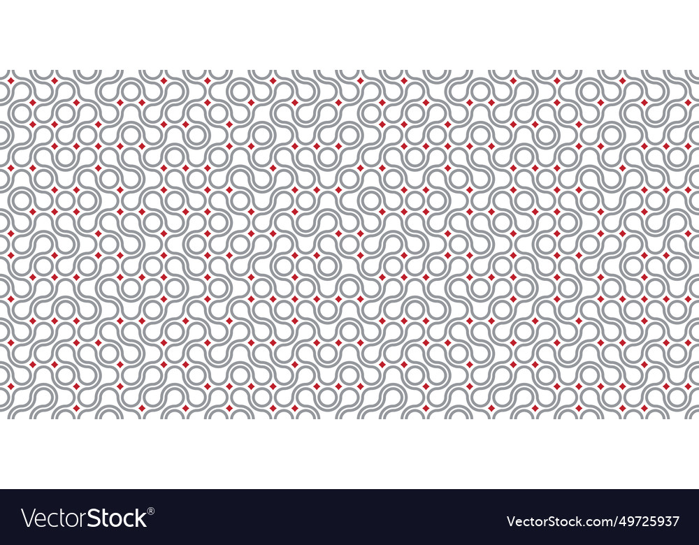 Seamless pattern with circle connect shape vector image Seamless pattern with circle connect shape