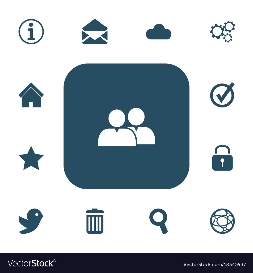 Set of 13 editable web icons includes symbols
