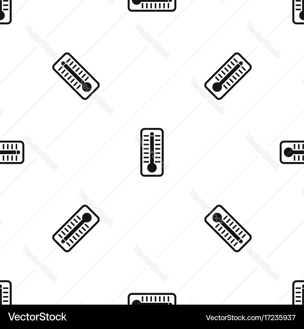 Thermometer indicates high temperature pattern Vector Image