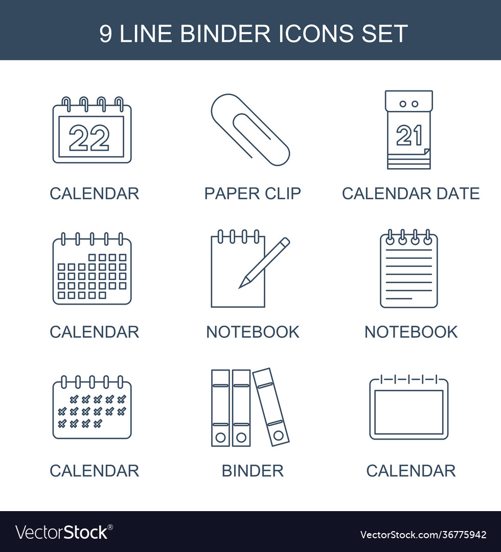 9 binder icons