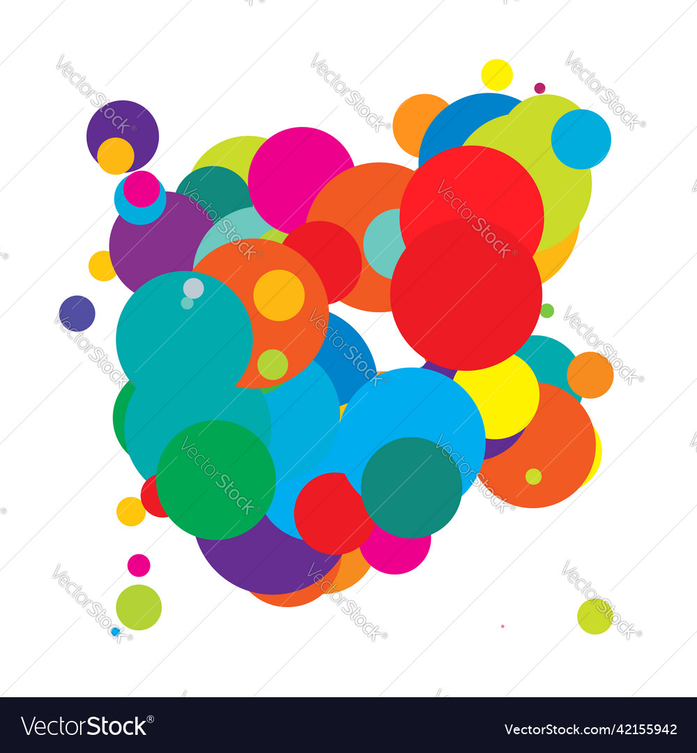 Abstract overlapping circles pattern vector image Abstract overlapping circles pattern