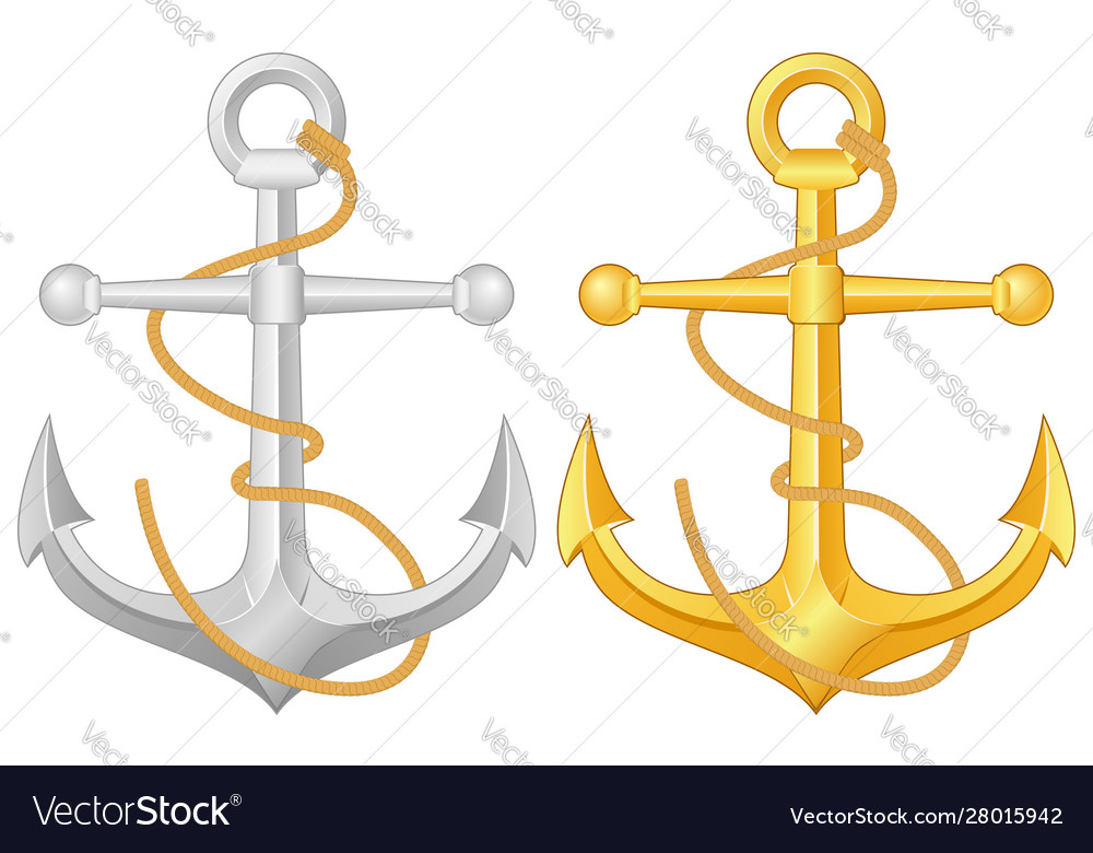 Anchor and rope Royalty Free Vector Image - VectorStock