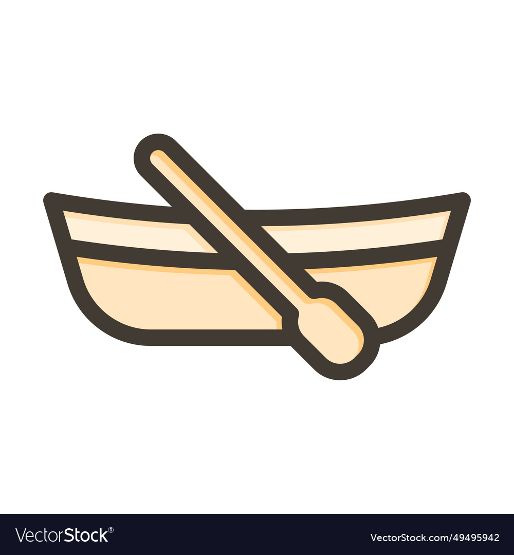 Boat thick line filled colors icon for personal