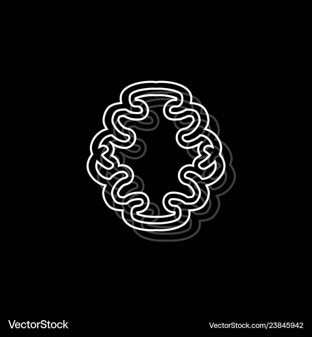 Brain icon flat Royalty Free Vector Image - VectorStock