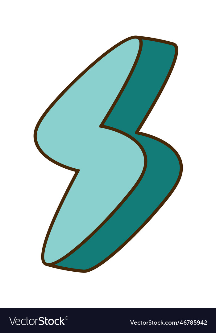 Cartoon lightning icon Royalty Free Vector Image