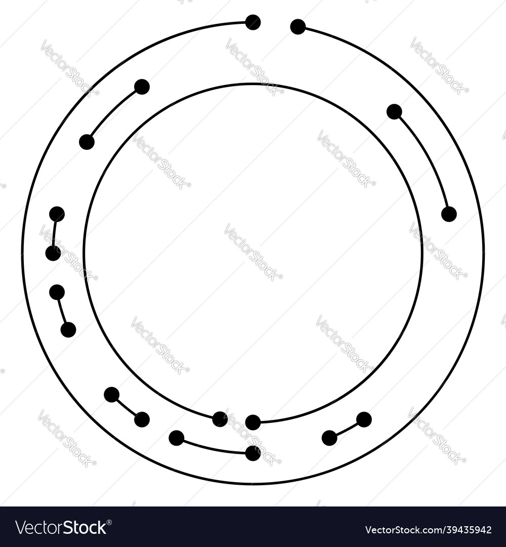 Circular concentric lines segmented circles