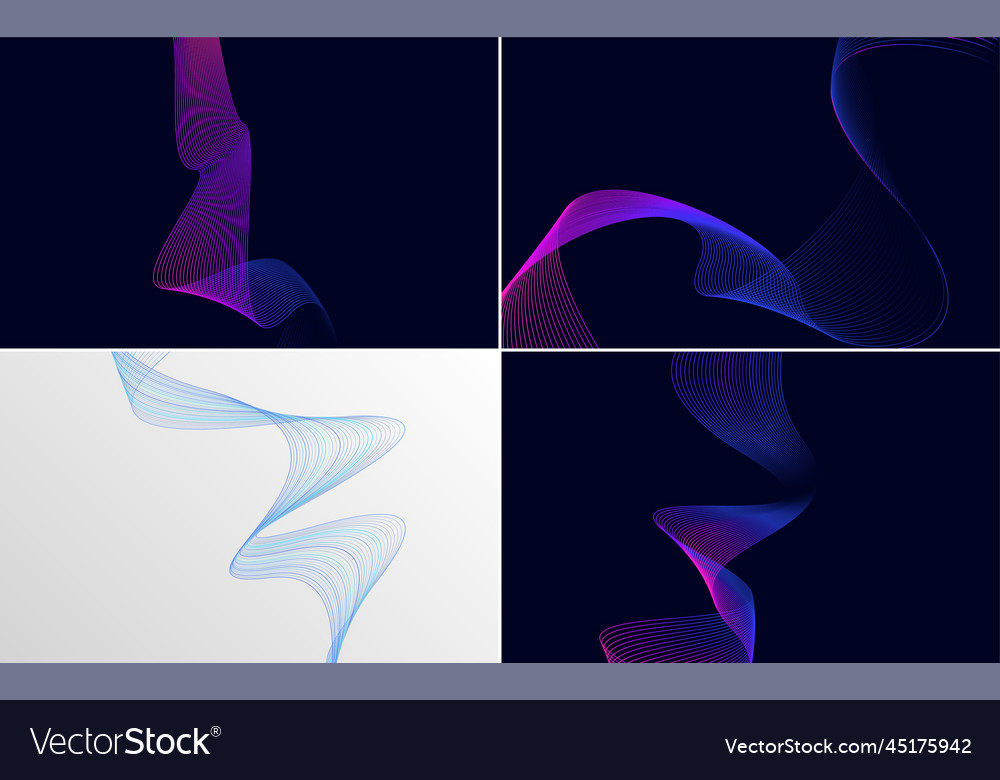 Collection of geometric minimal lines pattern set