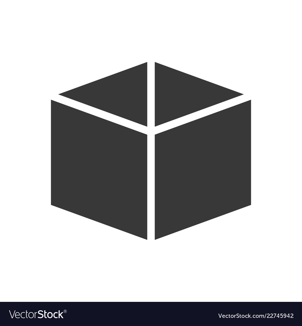 Empty open box shipping and delivery concept set