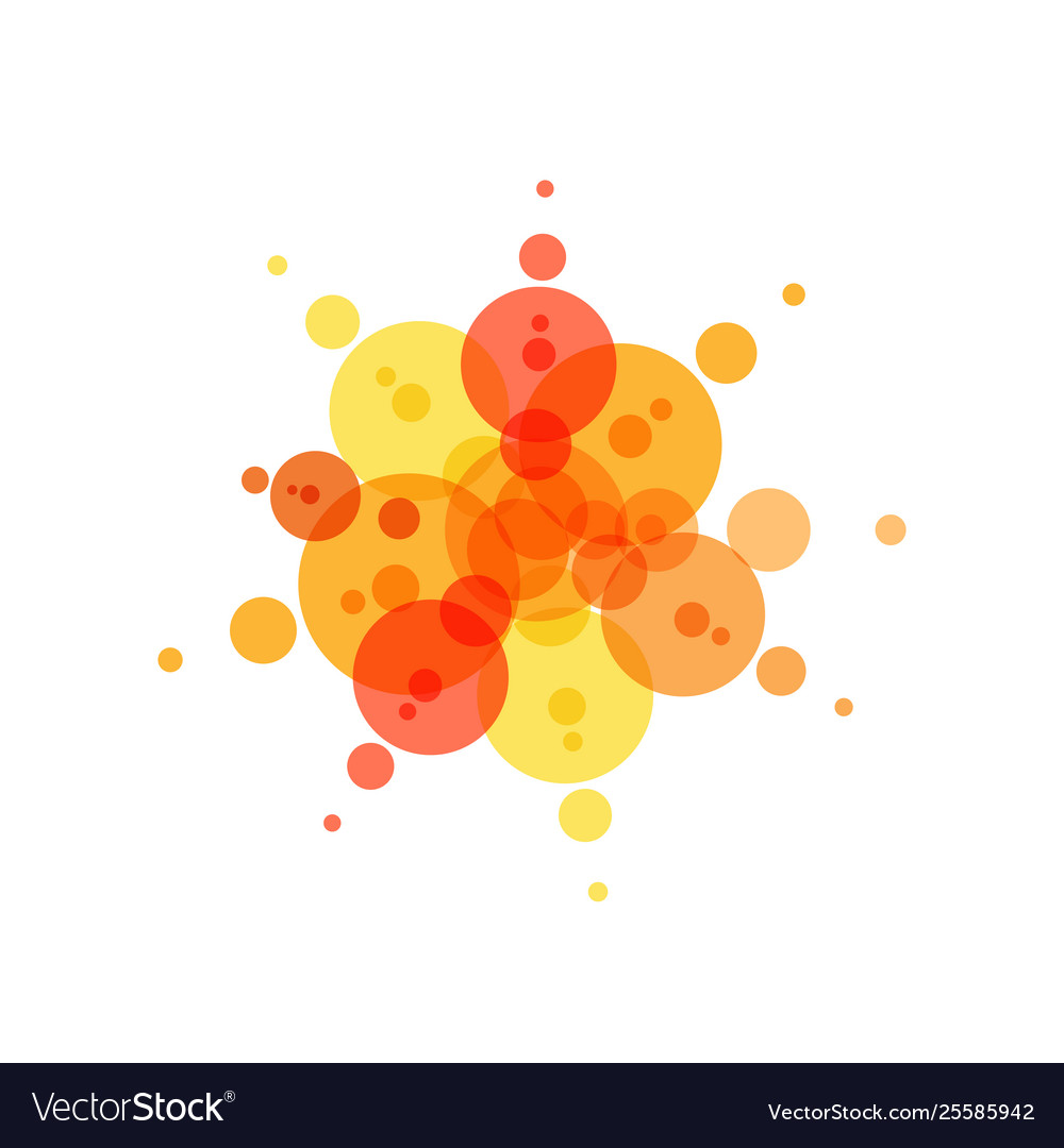 Festive icon red yellow and orange circles