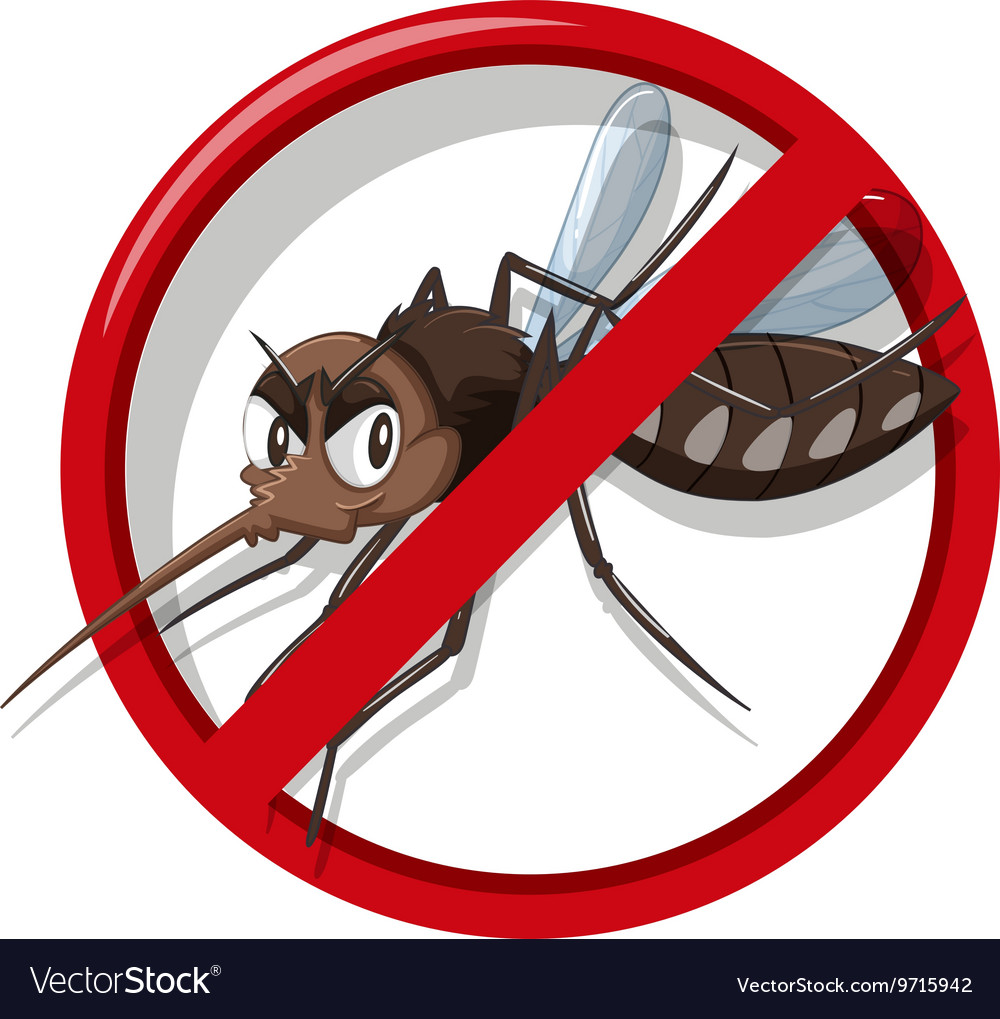 Mosquito control sign on white background Vector Image