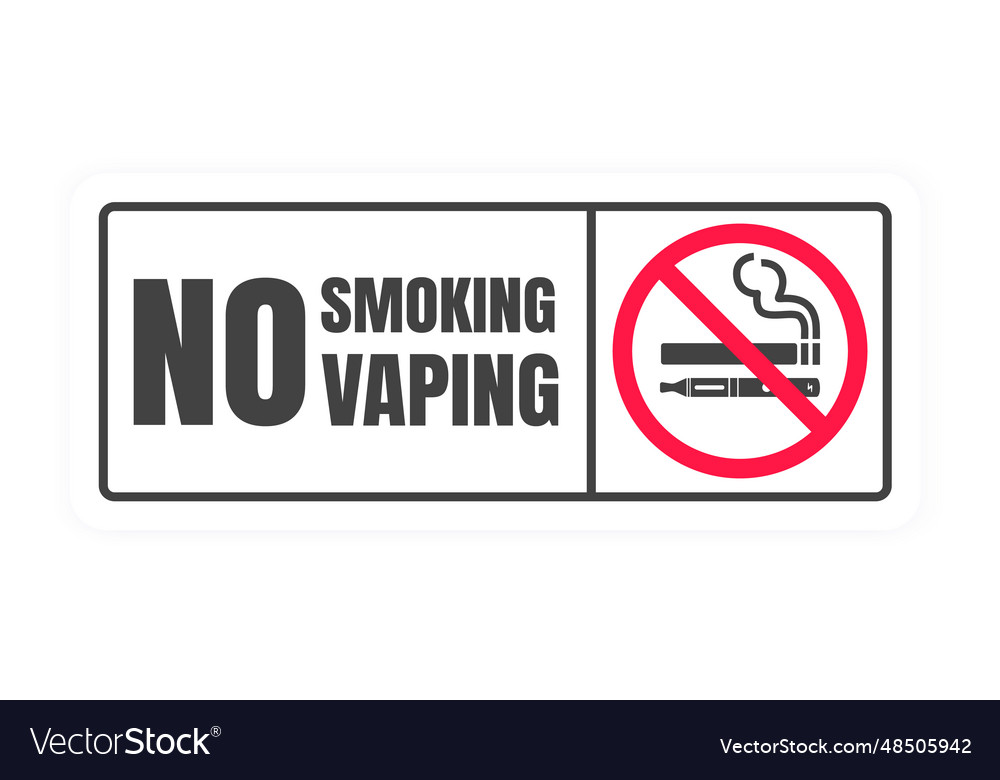 No smoking no vaping sign Royalty Free Vector Image