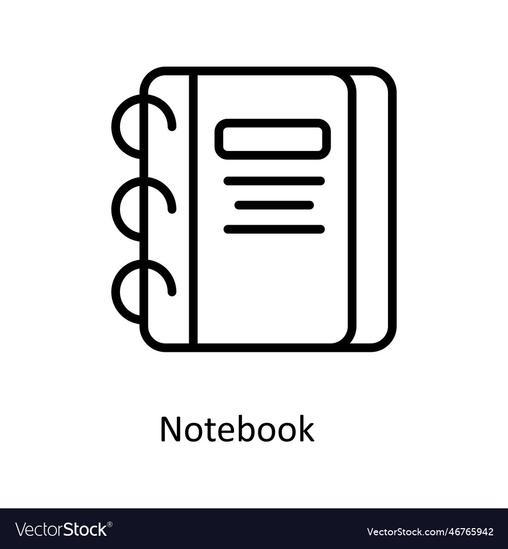 Notebook outline icons simple stock illu