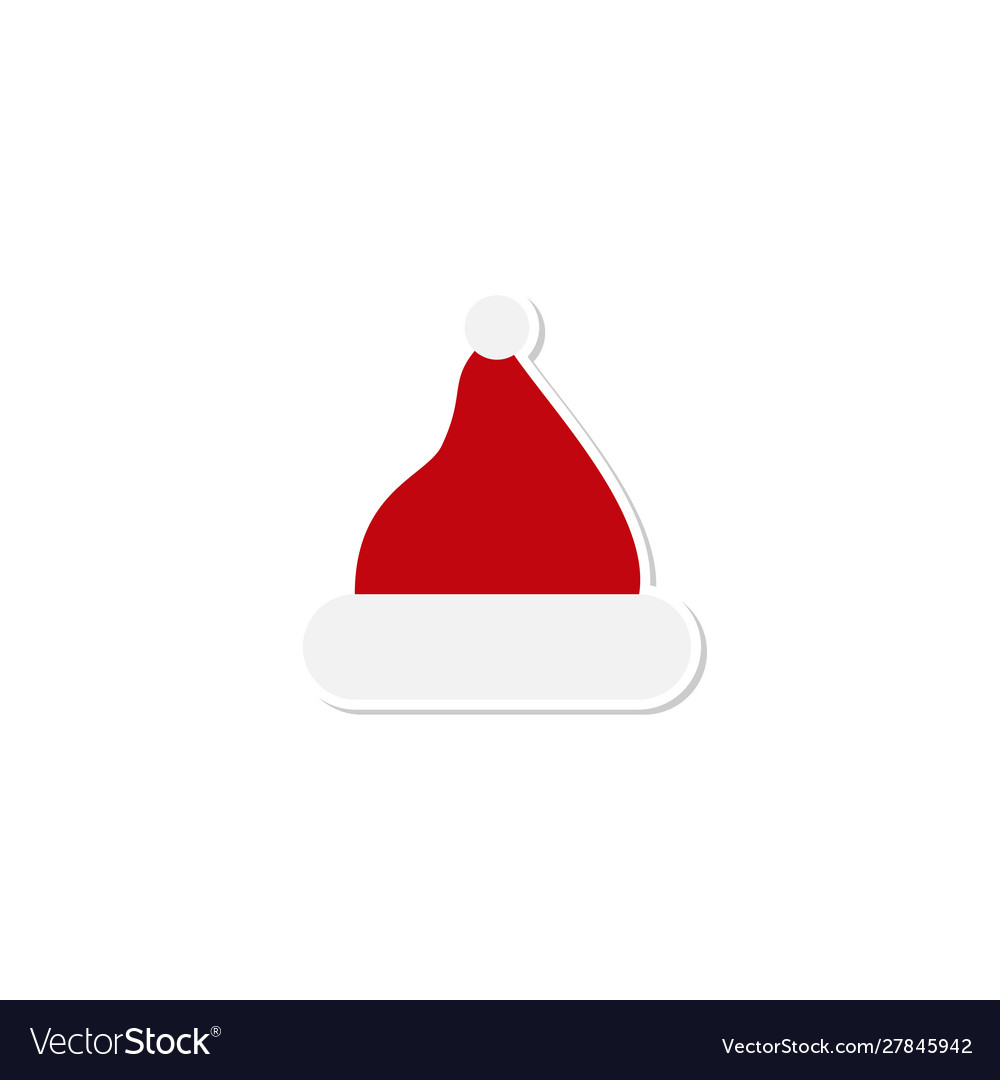 Santa hat icon red