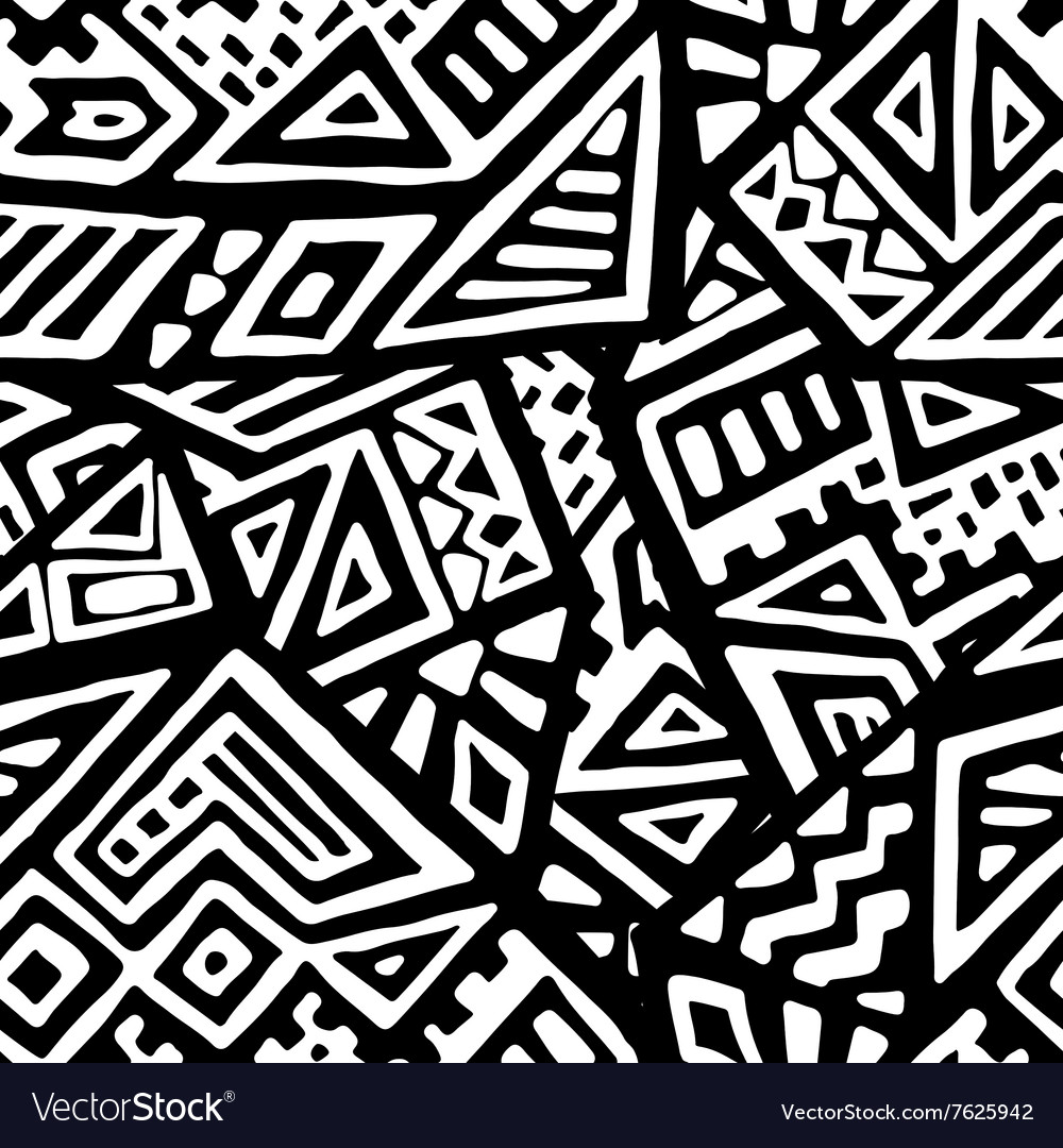 Tribal seamless pattern Royalty Free Vector Image