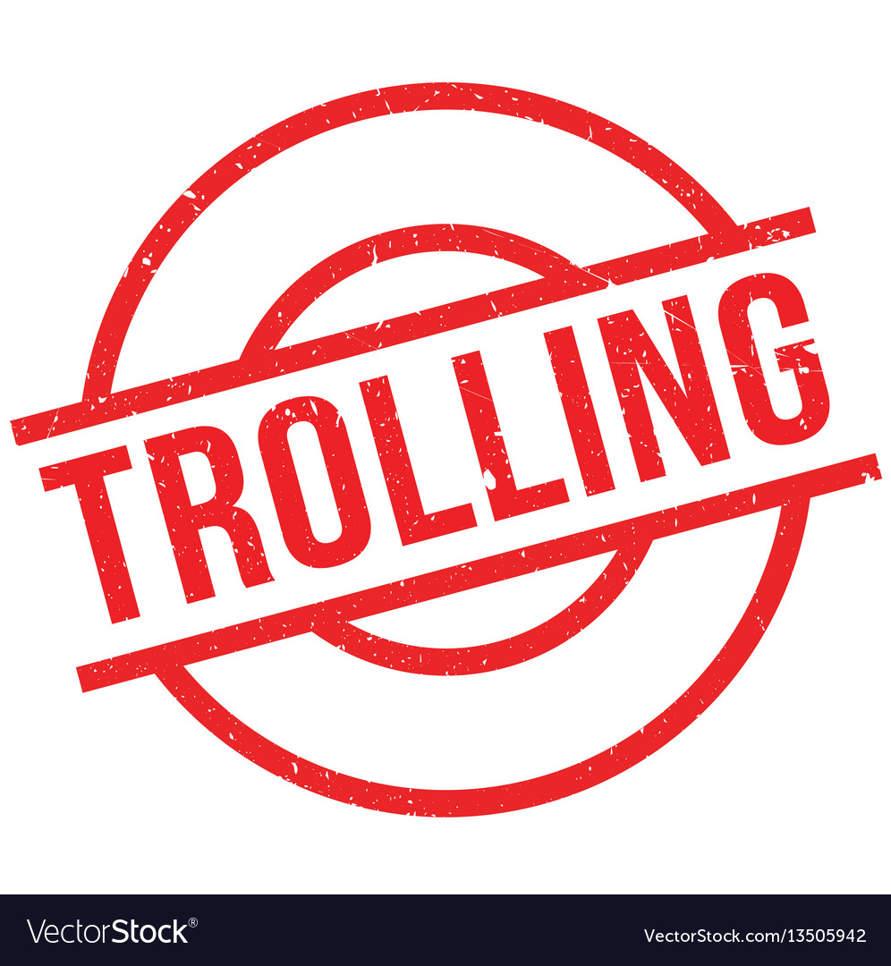 Trolling rubber stamp Royalty Free Vector Image