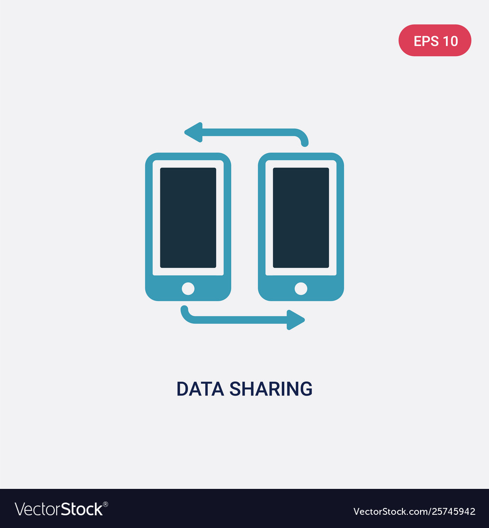 Two color data sharing icon from multimedia vector image Two color data sharing icon from multimedia