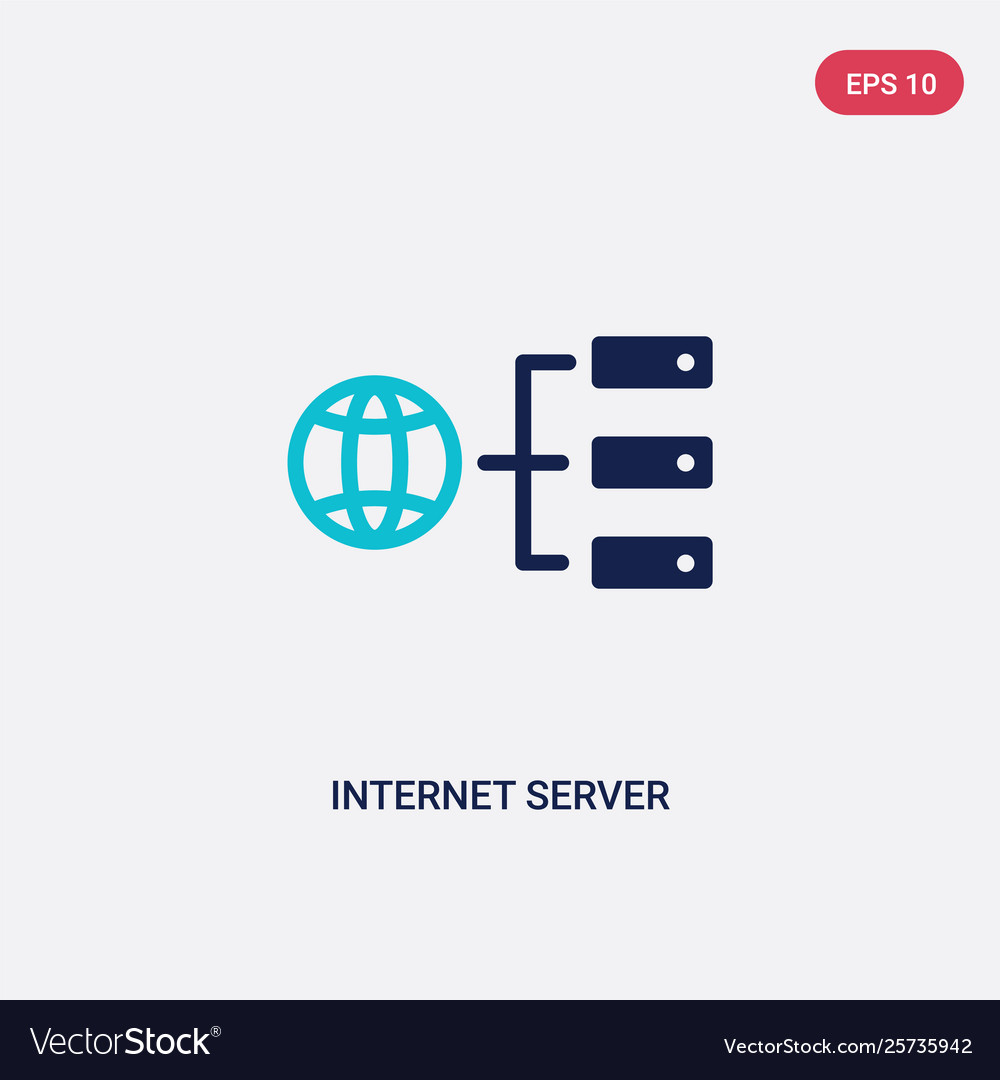 Two color internet server icon from computer vector image Two color internet server icon from computer