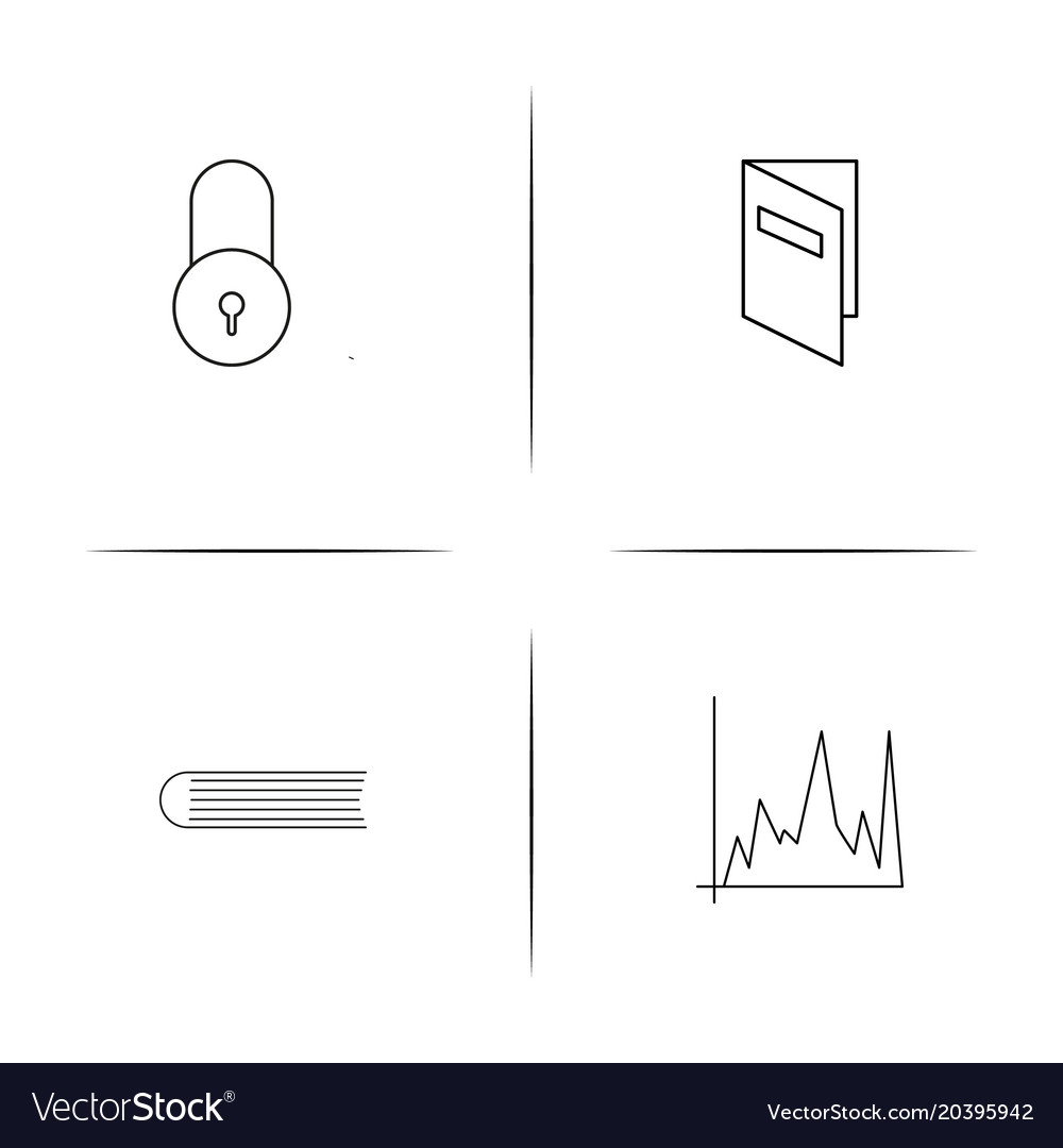 Web and text simple linear icon setsimple outline