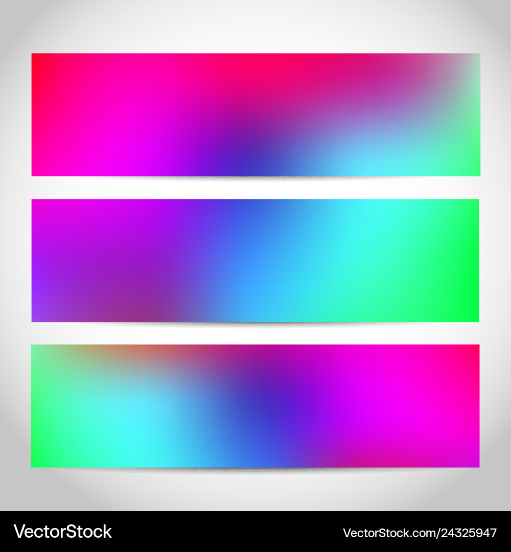 Banners or headers footers with trendy bright Vector Image