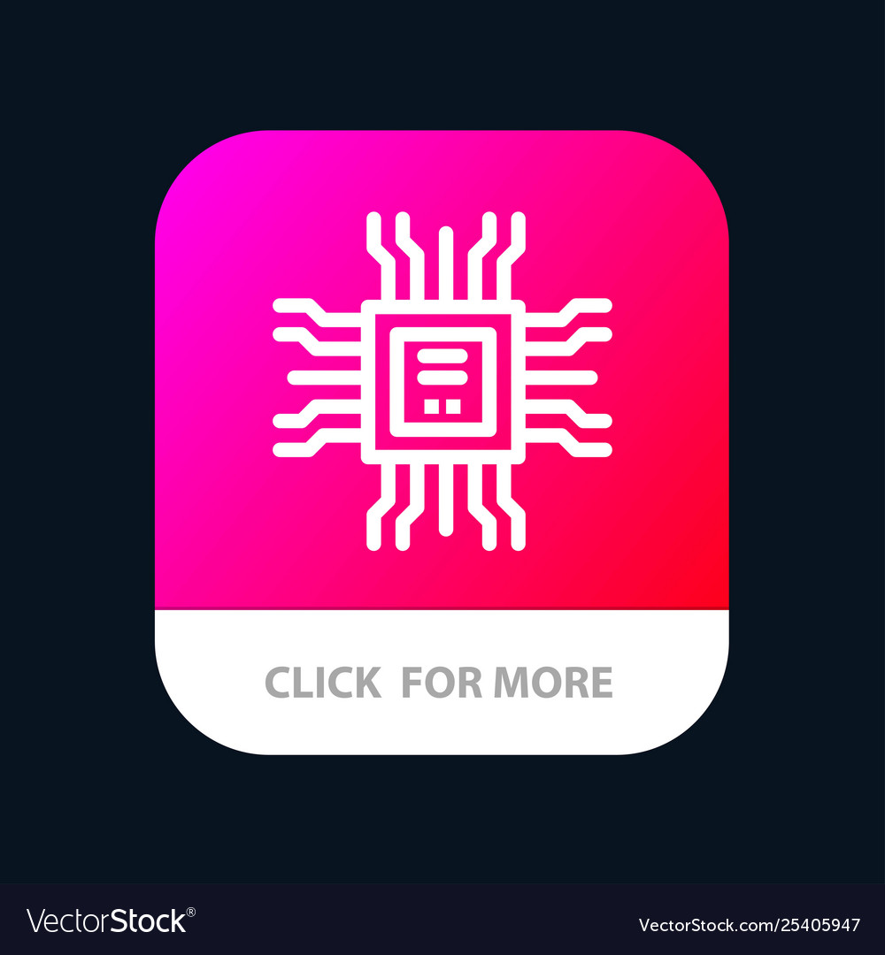 Book cpu learning technology mobile app button vector image Book cpu learning technology mobile app button