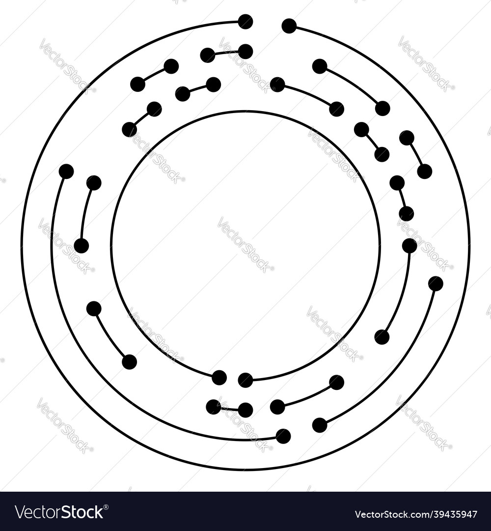 Circular concentric lines segmented circles