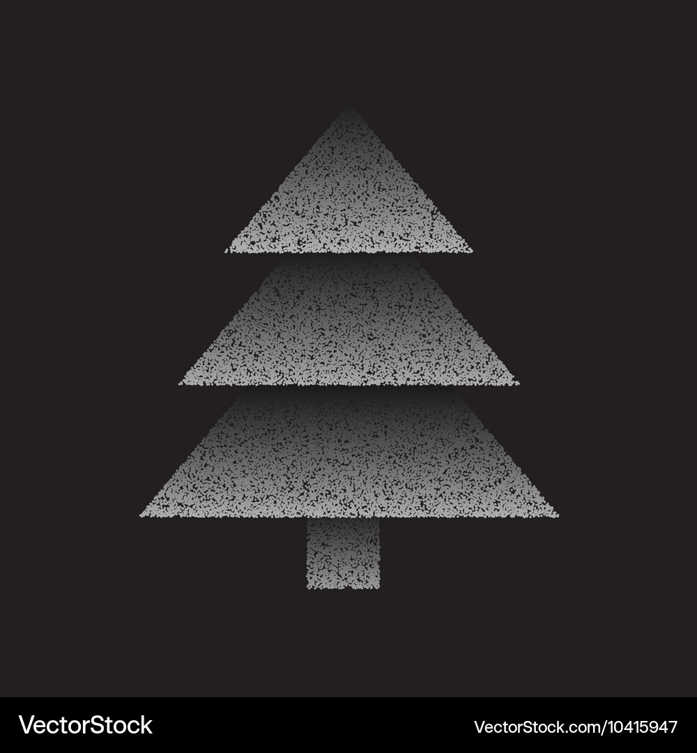 Creative dots christmas tree Royalty Free Vector Image