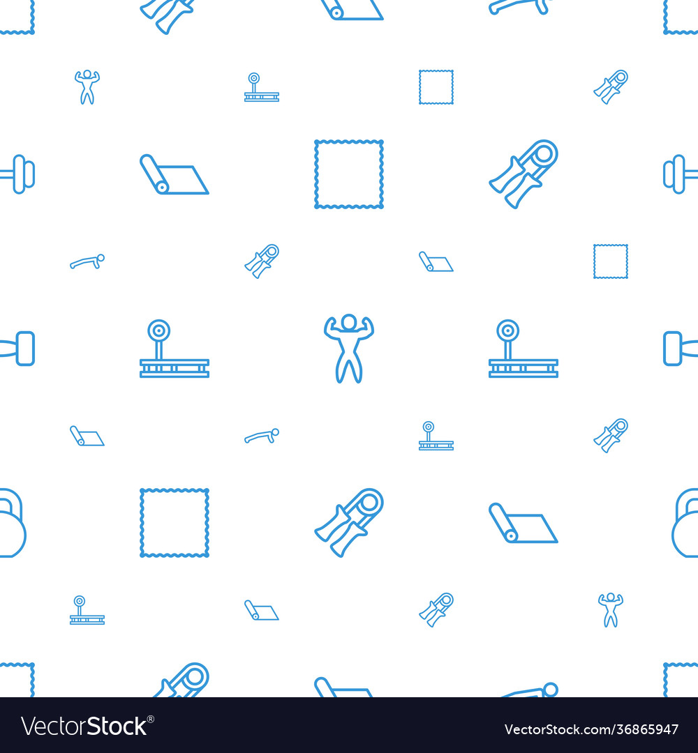 Exercise icons pattern seamless white background vector image Exercise icons pattern seamless white background
