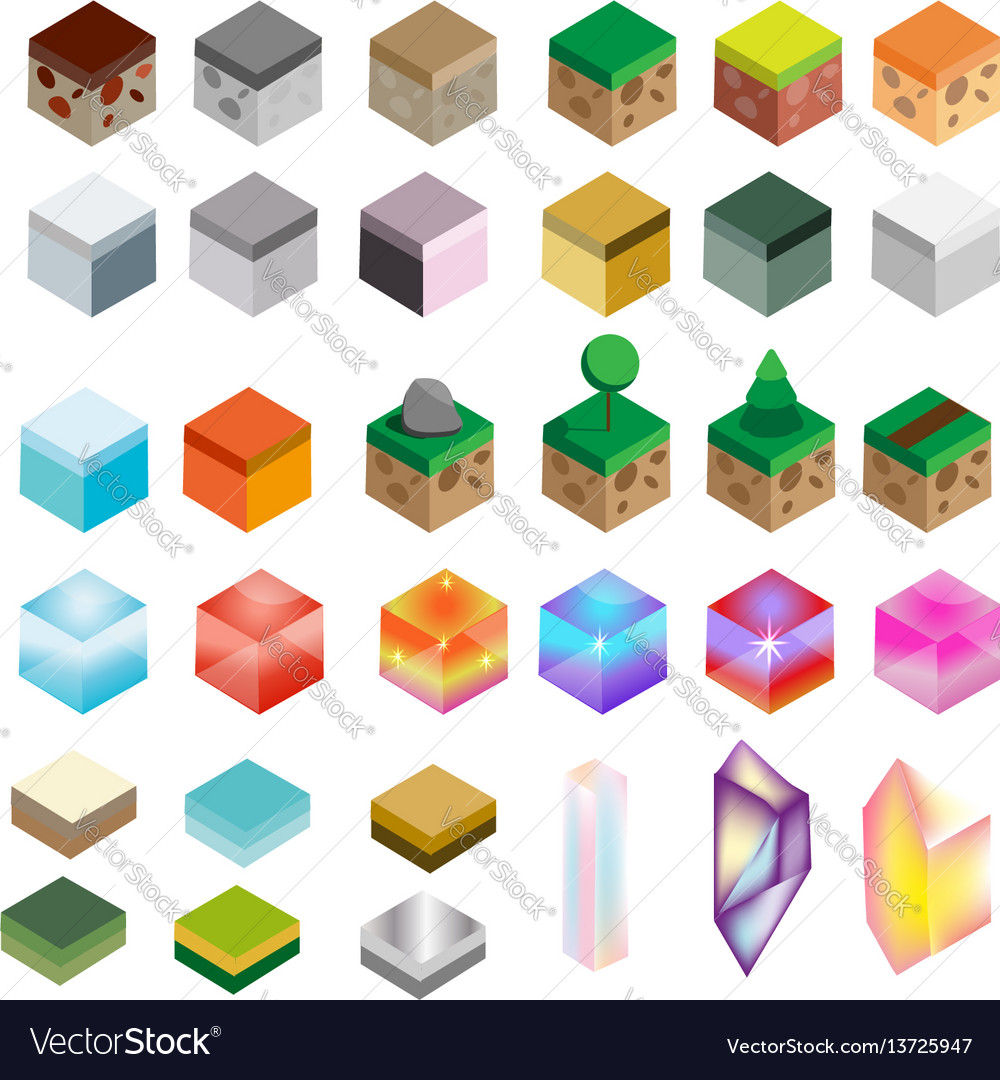 Isometric rpg game assets Royalty Free Vector Image