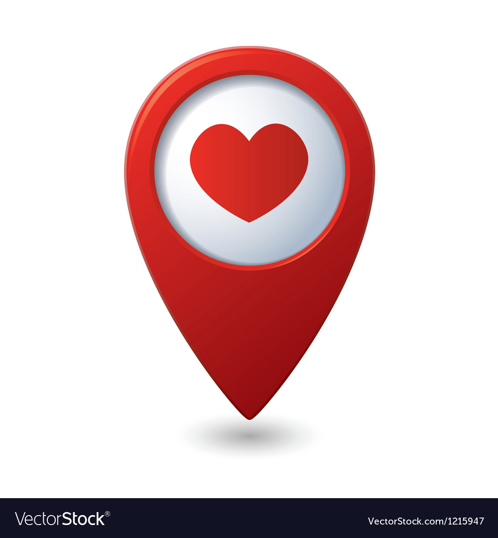Heart Pointer Location Icon