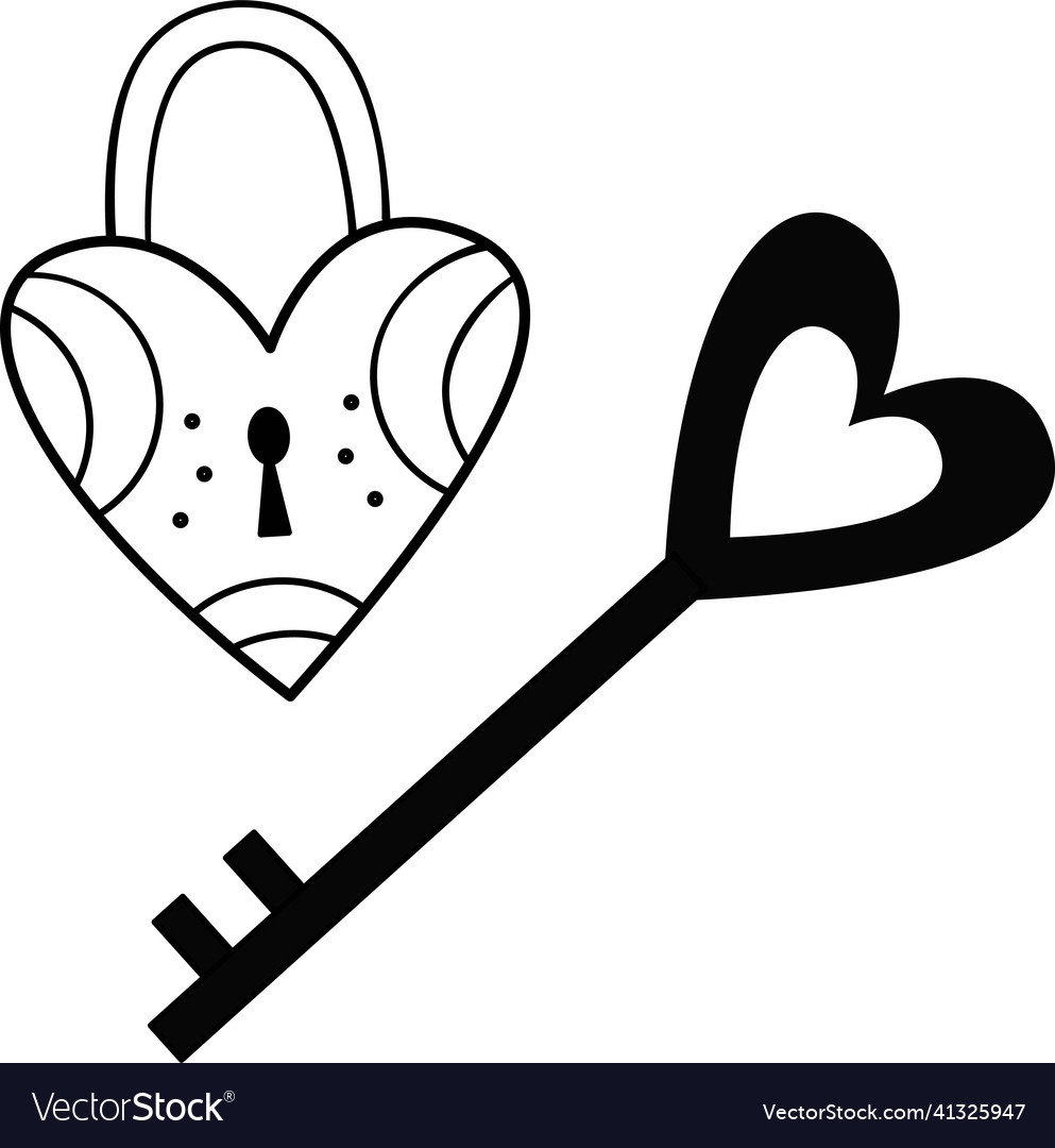 Image of a lock with key Vector Image Image of a lock with key