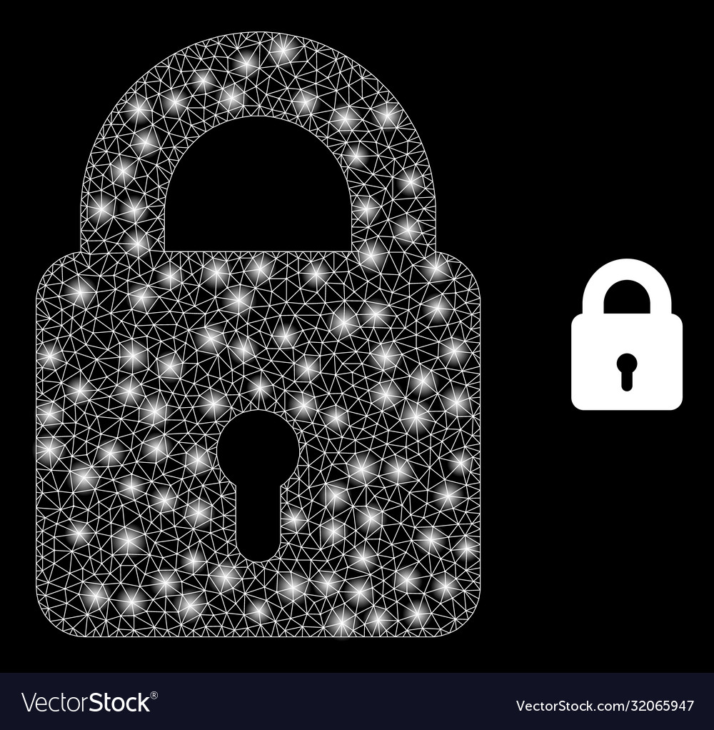 Lock - bright web net with light spots