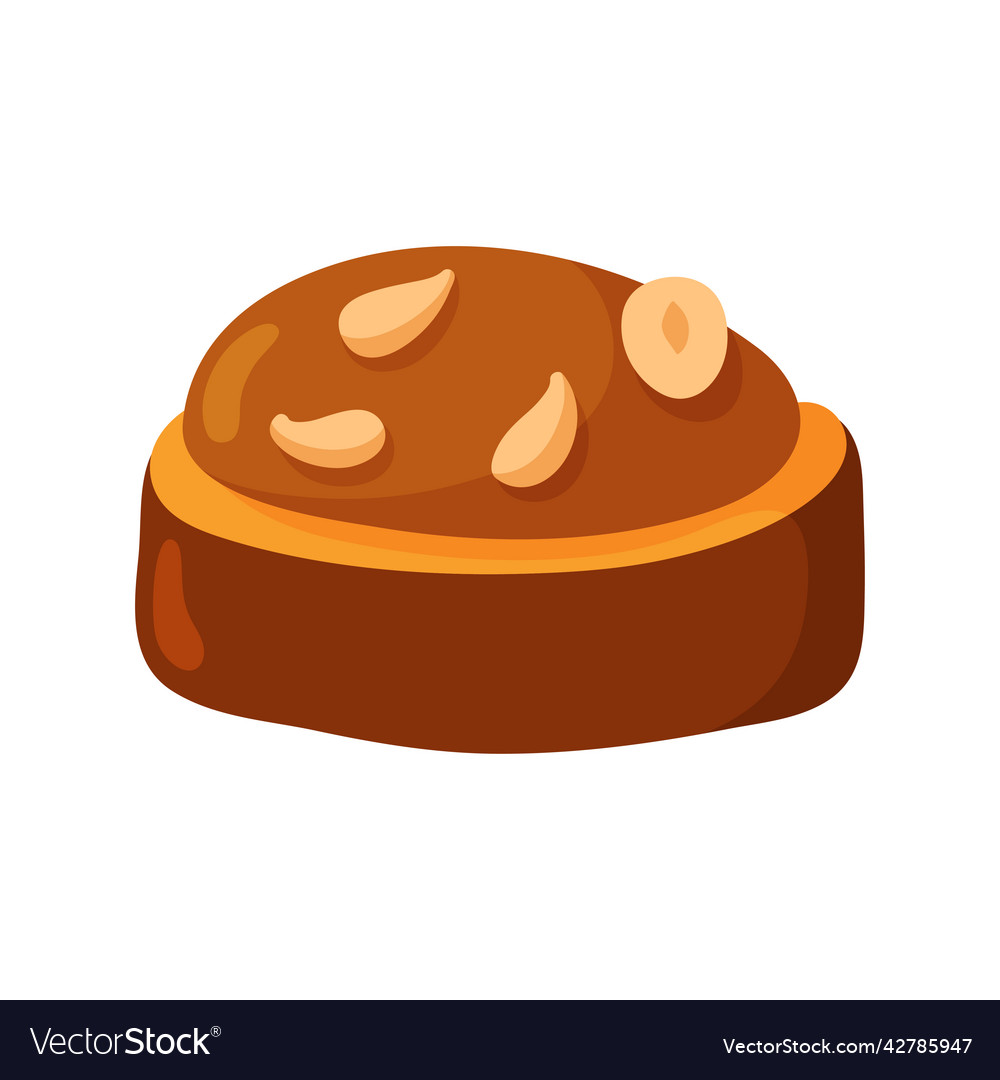 Pretty flat cake design sketch element for menu Vector Image Pretty flat cake design sketch element for menu