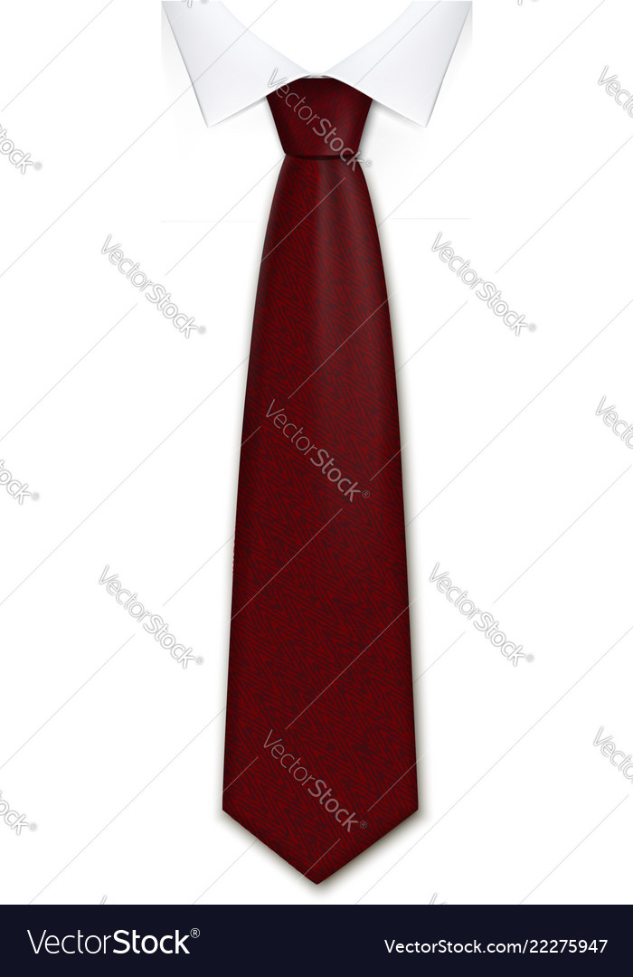 Red necktie icon realistic style