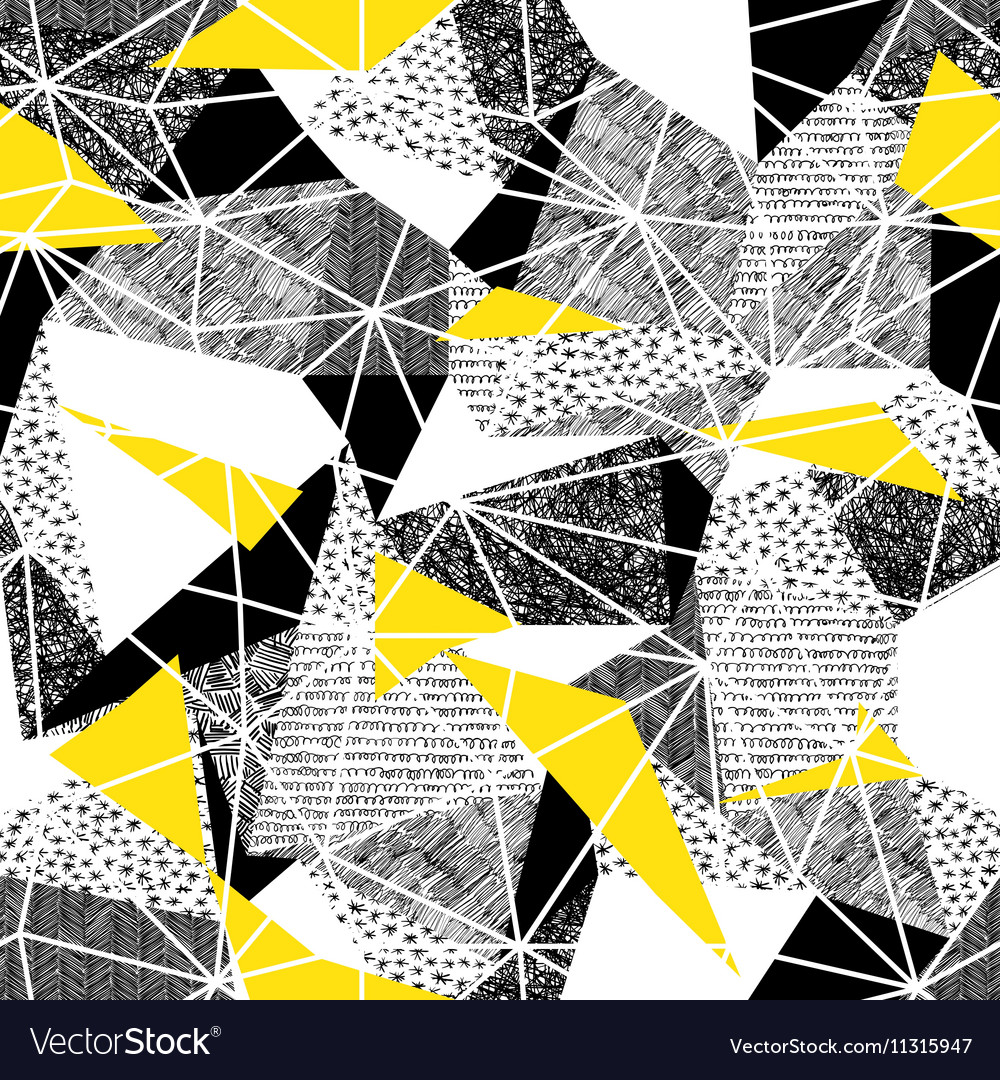 Retro Geometric Wireframe Pattern