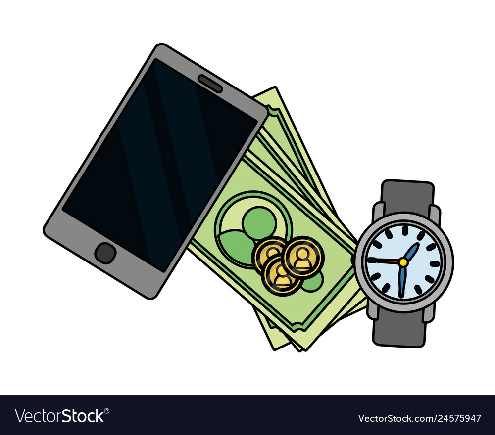 Saving Money Cartoon Royalty Free Vector Image