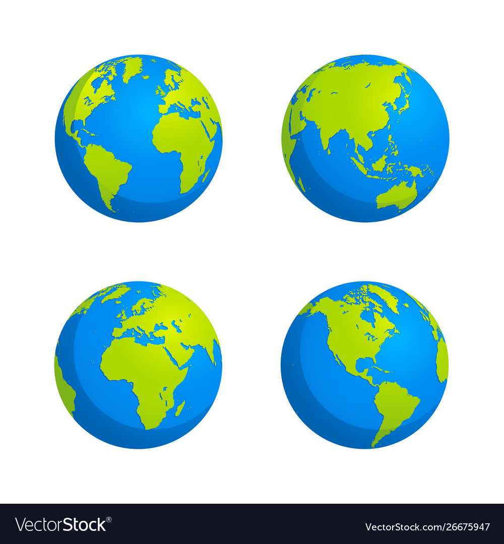 World Globe Maps Royalty Free Vector Image - Vectorstock