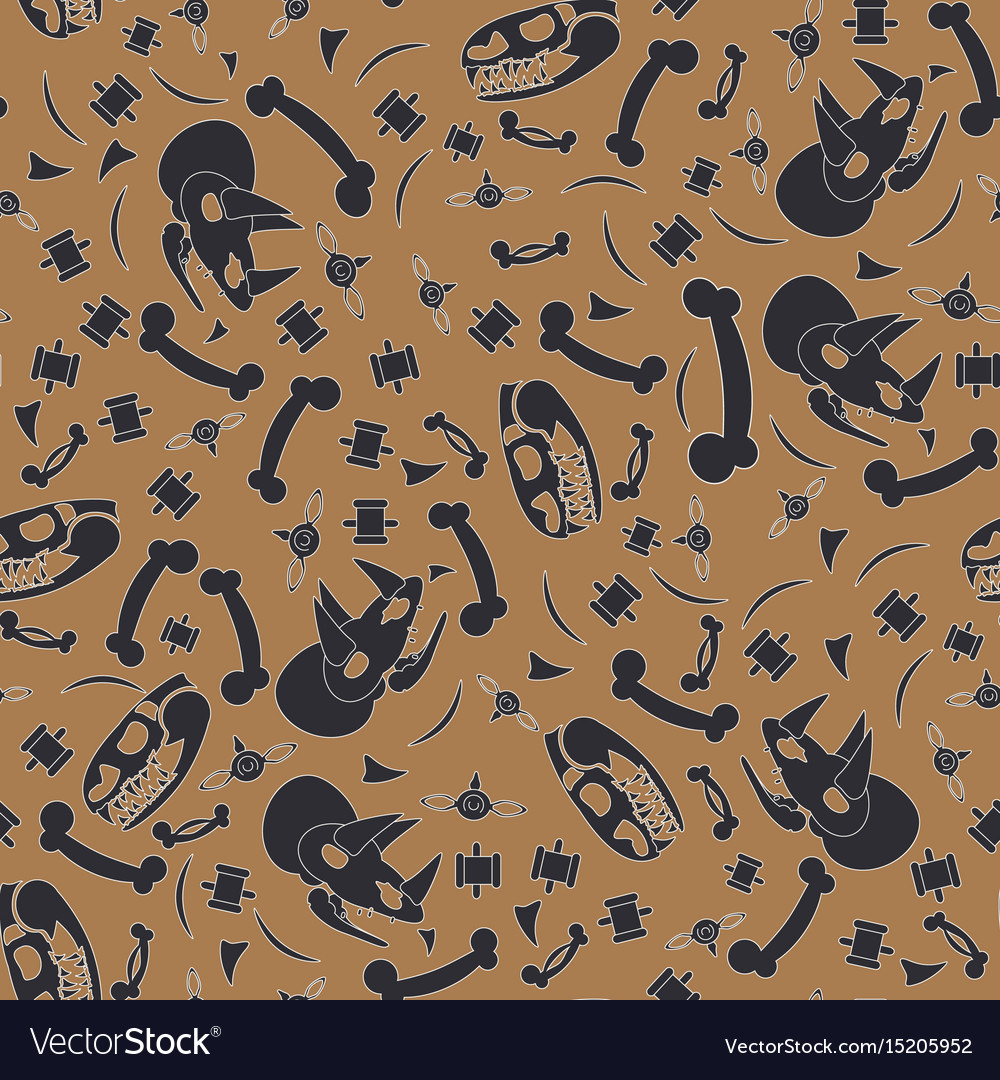 Abstract paleontologic seamless background pattern