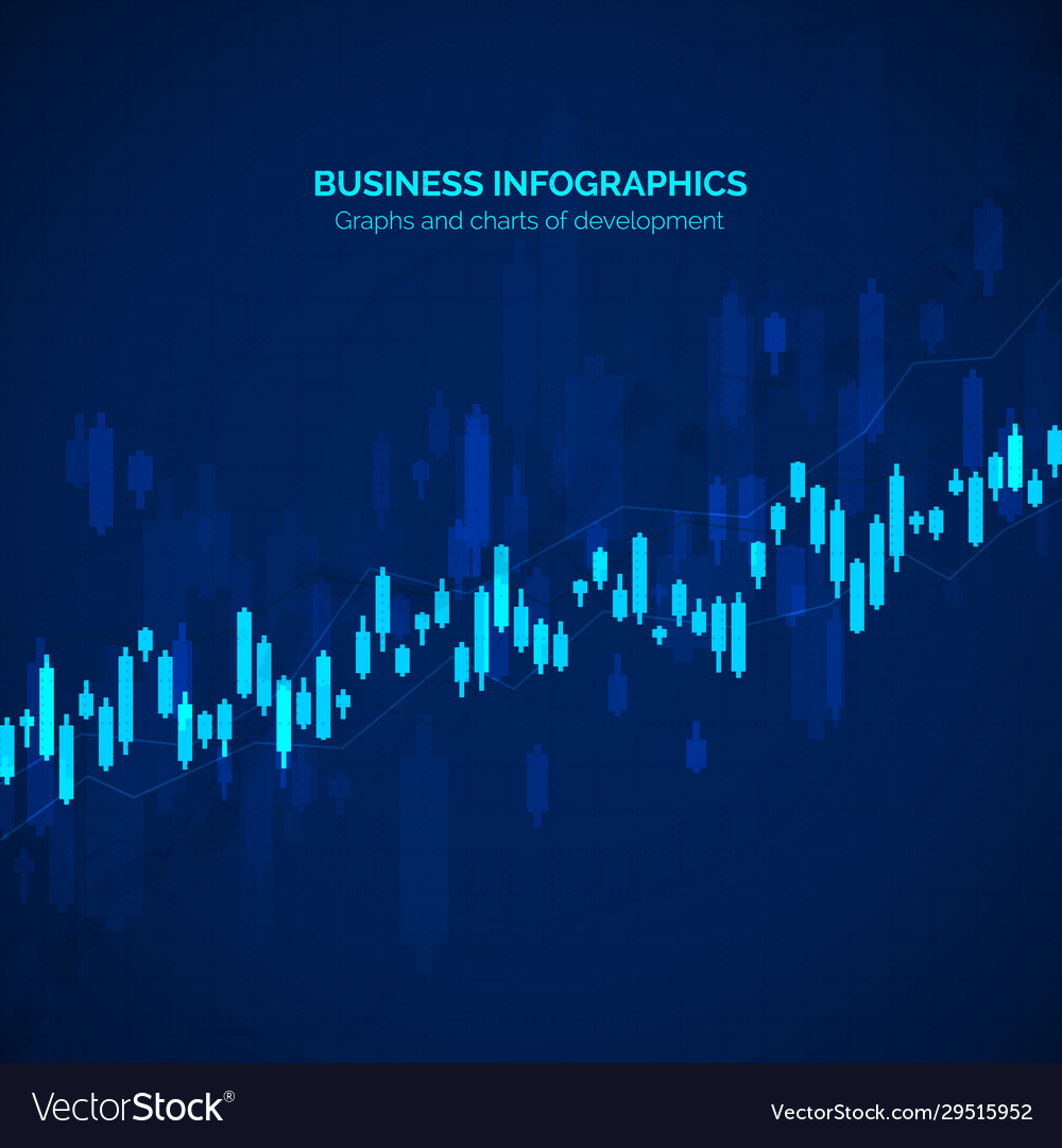 Business data statistic financial graph chart vector image Business data statistic financial graph chart