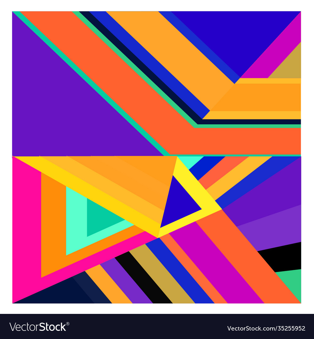 Colorful geometric and curve background pattern