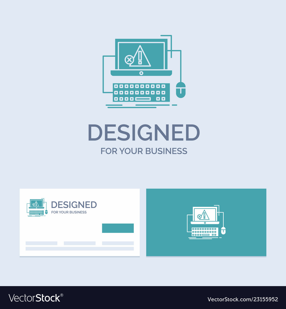 Computer crash error failure system business logo vector image Computer crash error failure system business logo
