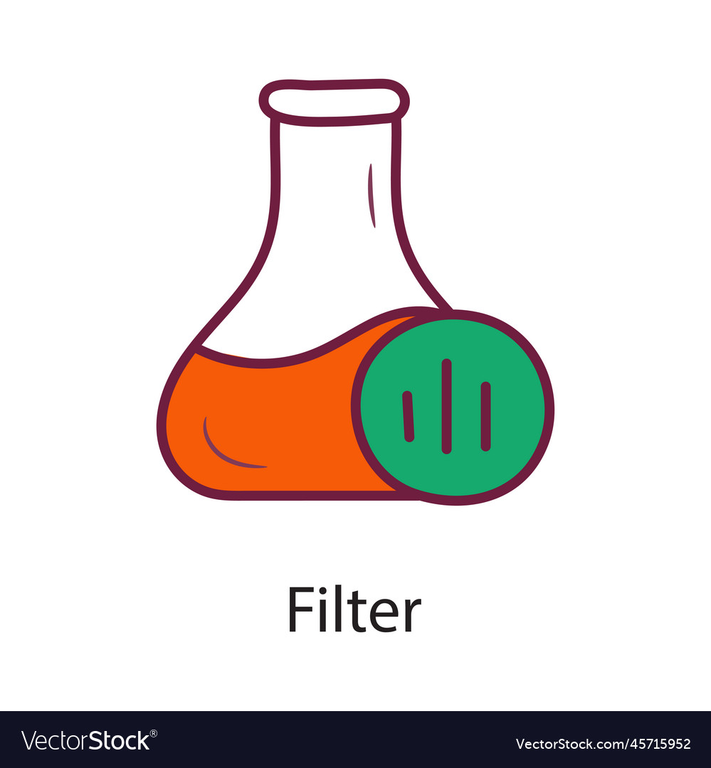 Filter fill outline icon design data